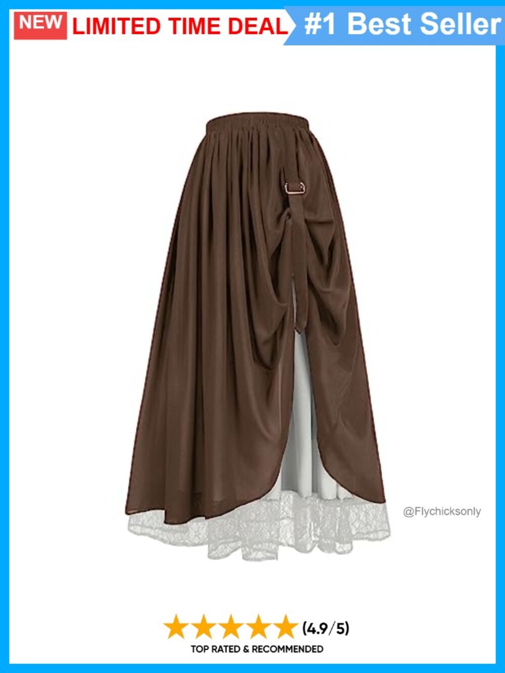 Renaissance Peasant Double Layer Maxi Skirt Polyester